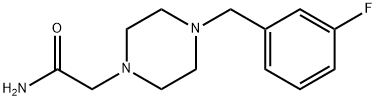 2-[4-[(3-fluorophenyl)methyl]piperazin-1-yl]acetamide Structure