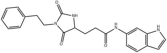 3-[2,5-dioxo-1-(2-phenylethyl)imidazolidin-4-yl]-N-(1H-indol-6-yl)propanamide Structure