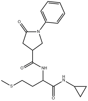 N-[1-(cyclopropylamino)-4-methylsulfanyl-1-oxobutan-2-yl]-5-oxo-1-phenylpyrrolidine-3-carboxamide Structure