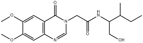 2-(6,7-dimethoxy-4-oxoquinazolin-3-yl)-N-(1-hydroxy-3-methylpentan-2-yl)acetamide 结构式