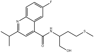 6-fluoro-N-(1-hydroxy-4-methylsulfanylbutan-2-yl)-2-propan-2-ylquinoline-4-carboxamide Structure