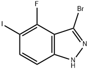 3-Bromo-4-fluoro-5-iodo-1H-indazole,2222331-69-1,结构式