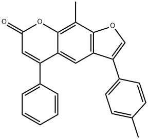 9-methyl-3-(4-methylphenyl)-5-phenylfuro[3,2-g]chromen-7-one,237424-64-5,结构式