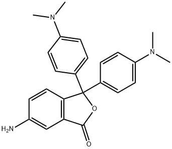 6-amino-3,3-bis[4-(dimethylamino)phenyl]-2-benzofuran-1-one Struktur