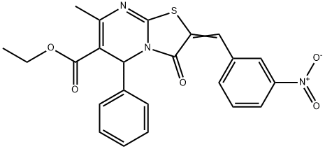 ethyl (2E)-7-methyl-2-[(3-nitrophenyl)methylidene]-3-oxo-5-phenyl-5H-[1,3]thiazolo[3,2-a]pyrimidine-6-carboxylate