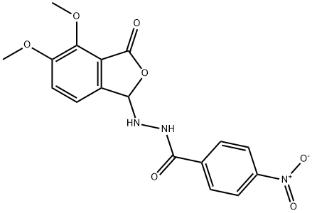 N'-(4,5-dimethoxy-3-oxo-1H-2-benzofuran-1-yl)-4-nitrobenzohydrazide Structure