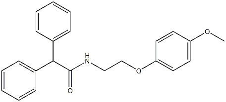 N-[2-(4-methoxyphenoxy)ethyl]-2,2-diphenylacetamide,302569-36-4,结构式