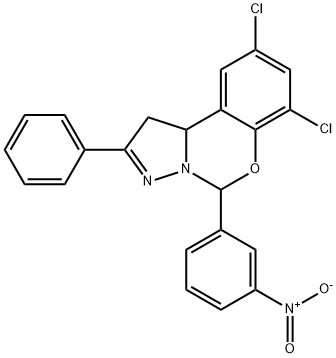 302904-04-7 7,9-dichloro-5-(3-nitrophenyl)-2-phenyl-5,10b-dihydro-1H-pyrazolo[1,5-c][1,3]benzoxazine