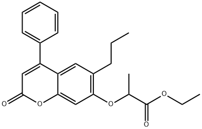 ethyl 2-(2-oxo-4-phenyl-6-propylchromen-7-yl)oxypropanoate Structure