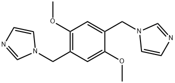 2,5-二甲氧基-1,4-二[(1-咪唑基)-甲基)]苯 结构式