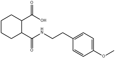2-[2-(4-methoxyphenyl)ethylcarbamoyl]cyclohexane-1-carboxylic acid Structure