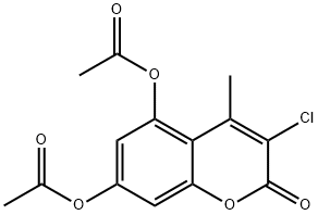 (5-acetyloxy-3-chloro-4-methyl-2-oxochromen-7-yl) acetate Structure