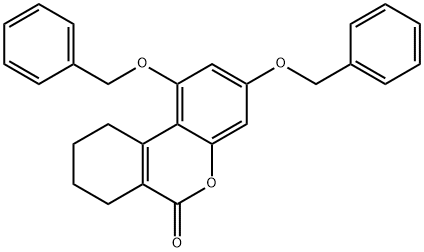 1,3-bis(phenylmethoxy)-7,8,9,10-tetrahydrobenzo[c]chromen-6-one Structure