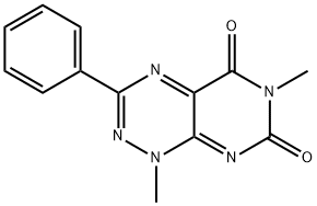 1,6-dimethyl-3-phenylpyrimido[5,4-e][1,2,4]triazine-5,7-dione Struktur