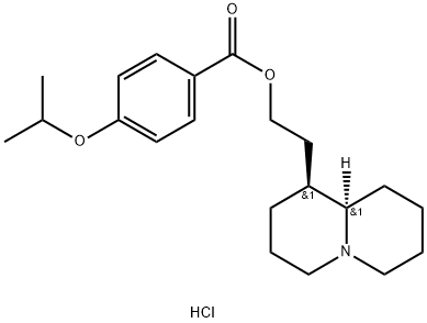 2-[(1S,9aR)-1,2,3,4,5,6,7,8,9,9a-decahydroquinolizin-5-ium-1-yl]ethyl 4-propan-2-yloxybenzoate chloride Structure
