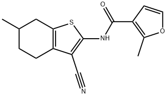 N-(3-cyano-6-methyl-4,5,6,7-tetrahydro-1-benzothiophen-2-yl)-2-methylfuran-3-carboxamide Structure