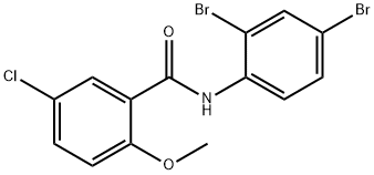 5-chloro-N-(2,4-dibromophenyl)-2-methoxybenzamide Structure