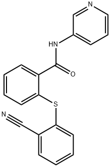 2-(2-cyanophenyl)sulfanyl-N-pyridin-3-ylbenzamide Structure