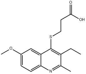 3-(3-ethyl-6-methoxy-2-methylquinolin-4-yl)sulfanylpropanoic acid Structure