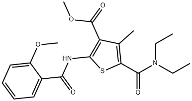 methyl 5-(diethylcarbamoyl)-2-[(2-methoxybenzoyl)amino]-4-methylthiophene-3-carboxylate Structure
