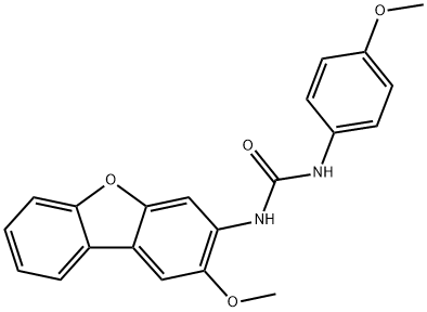 345991-71-1 1-(2-methoxydibenzofuran-3-yl)-3-(4-methoxyphenyl)urea