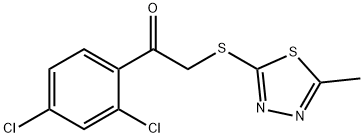 1-(2,4-dichlorophenyl)-2-[(5-methyl-1,3,4-thiadiazol-2-yl)sulfanyl]ethanone Struktur