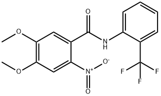 4,5-dimethoxy-2-nitro-N-[2-(trifluoromethyl)phenyl]benzamide Structure