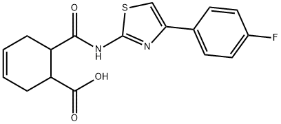 6-[[4-(4-fluorophenyl)-1,3-thiazol-2-yl]carbamoyl]cyclohex-3-ene-1-carboxylic acid Structure