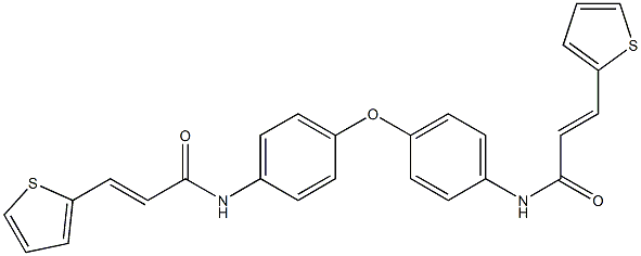 (E)-3-thiophen-2-yl-N-[4-[4-[[(E)-3-thiophen-2-ylprop-2-enoyl]amino]phenoxy]phenyl]prop-2-enamide,355002-55-0,结构式