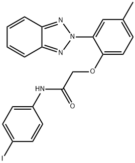 2-[2-(benzotriazol-2-yl)-4-methylphenoxy]-N-(4-iodophenyl)acetamide Structure