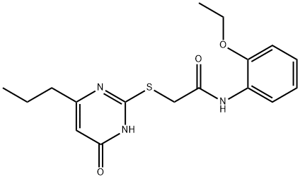 N-(2-ethoxyphenyl)-2-[(4-oxo-6-propyl-1H-pyrimidin-2-yl)sulfanyl]acetamide,356775-49-0,结构式