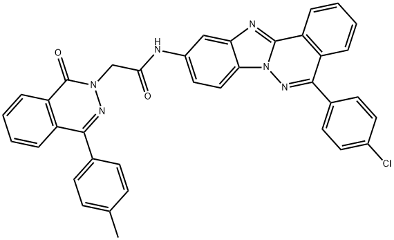 N-[5-(4-chlorophenyl)benzimidazolo[2,1-a]phthalazin-10-yl]-2-[4-(4-methylphenyl)-1-oxophthalazin-2-yl]acetamide Structure