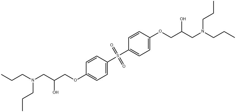1-(dipropylamino)-3-[4-[4-[3-(dipropylamino)-2-hydroxypropoxy]phenyl]sulfonylphenoxy]propan-2-ol Structure
