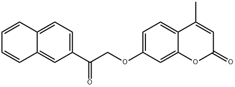 4-methyl-7-(2-naphthalen-2-yl-2-oxoethoxy)chromen-2-one Structure