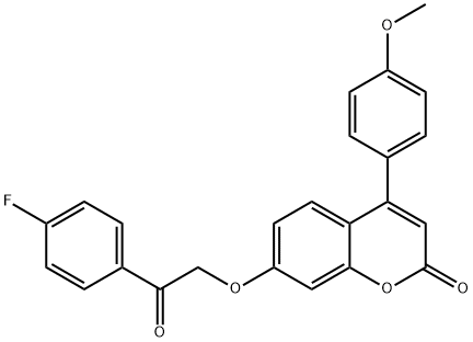 7-[2-(4-fluorophenyl)-2-oxoethoxy]-4-(4-methoxyphenyl)chromen-2-one Structure