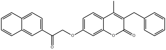 3-benzyl-4-methyl-7-(2-naphthalen-2-yl-2-oxoethoxy)chromen-2-one Structure