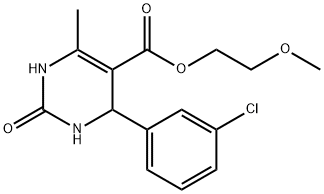 2-methoxyethyl 4-(3-chlorophenyl)-6-methyl-2-oxo-3,4-dihydro-1H-pyrimidine-5-carboxylate Struktur
