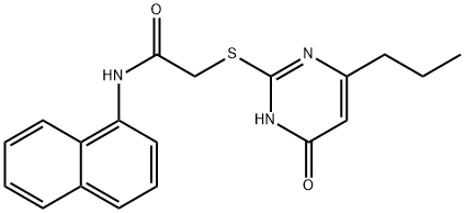 N-naphthalen-1-yl-2-[(4-oxo-6-propyl-1H-pyrimidin-2-yl)sulfanyl]acetamide Structure