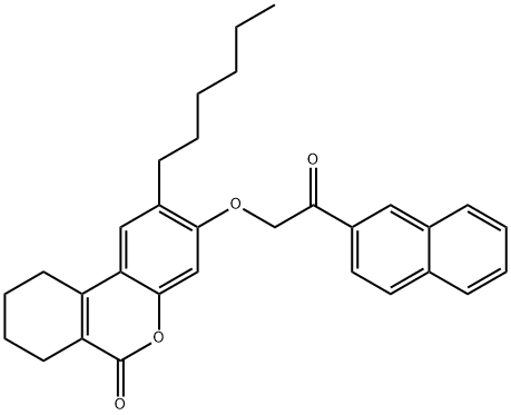 2-hexyl-3-(2-naphthalen-2-yl-2-oxoethoxy)-7,8,9,10-tetrahydrobenzo[c]chromen-6-one Structure