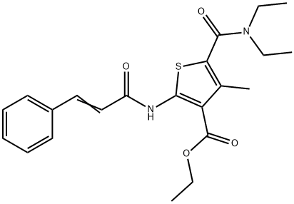 ethyl 5-(diethylcarbamoyl)-4-methyl-2-[[(E)-3-phenylprop-2-enoyl]amino]thiophene-3-carboxylate|