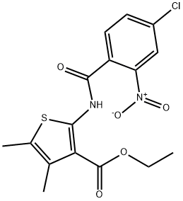 424804-91-1 ethyl 2-[(4-chloro-2-nitrobenzoyl)amino]-4,5-dimethylthiophene-3-carboxylate