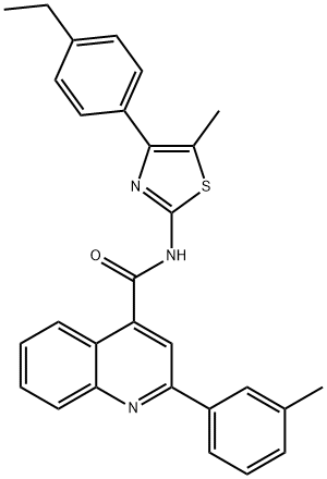 N-[4-(4-ethylphenyl)-5-methyl-1,3-thiazol-2-yl]-2-(3-methylphenyl)quinoline-4-carboxamide Structure
