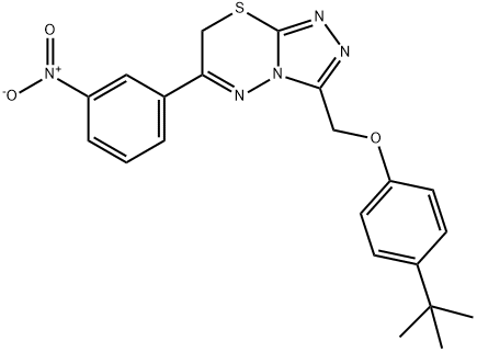 442669-15-0 3-[(4-tert-butylphenoxy)methyl]-6-(3-nitrophenyl)-7H-[1,2,4]triazolo[3,4-b][1,3,4]thiadiazine