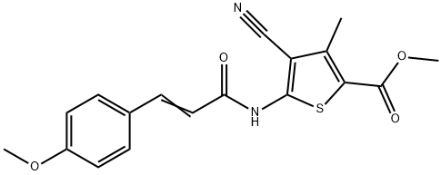 methyl 4-cyano-5-[[(E)-3-(4-methoxyphenyl)prop-2-enoyl]amino]-3-methylthiophene-2-carboxylate|