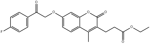 ethyl 3-[7-[2-(4-fluorophenyl)-2-oxoethoxy]-4-methyl-2-oxochromen-3-yl]propanoate Structure