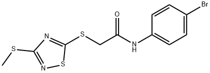 511276-13-4 N-(4-bromophenyl)-2-[(3-methylsulfanyl-1,2,4-thiadiazol-5-yl)sulfanyl]acetamide