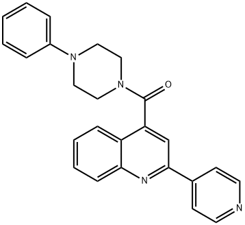 (4-phenylpiperazin-1-yl)-(2-pyridin-4-ylquinolin-4-yl)methanone Structure