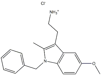 2-(1-benzyl-5-methoxy-2-methylindol-3-yl)ethylazanium chloride Structure