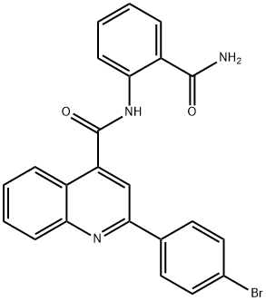 2-(4-bromophenyl)-N-(2-carbamoylphenyl)quinoline-4-carboxamide Structure