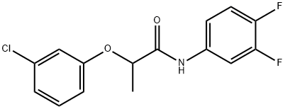 2-(3-chlorophenoxy)-N-(3,4-difluorophenyl)propanamide Structure